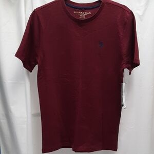 U.S. Polo Assn. Boy's Burgundy Short Sleeve Tee Sz XXL 18